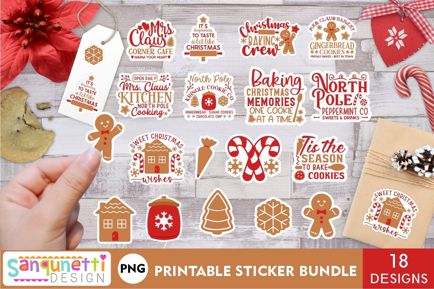 Christmas baking stickers | Christmas sticker bundle