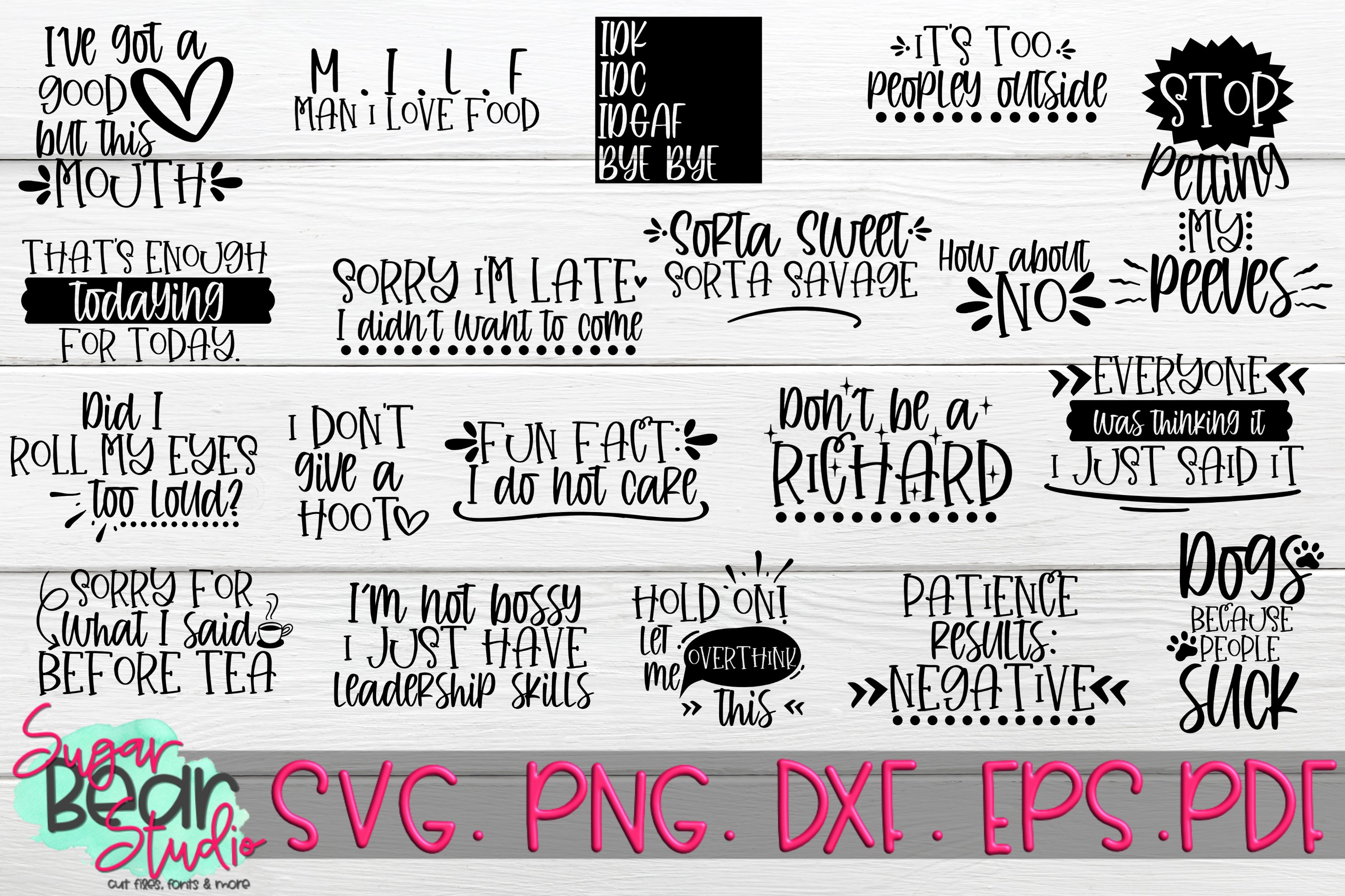 The Sarcastic Bundle | A Bundle of 100 Sarcastic Designs 2