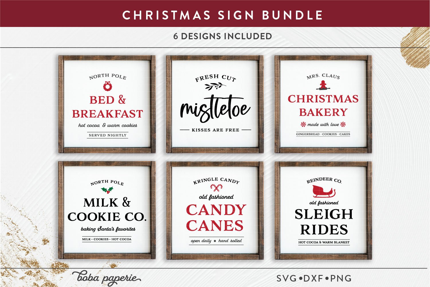 Christmas Sign svg bundle | Rustic Christmas decor png