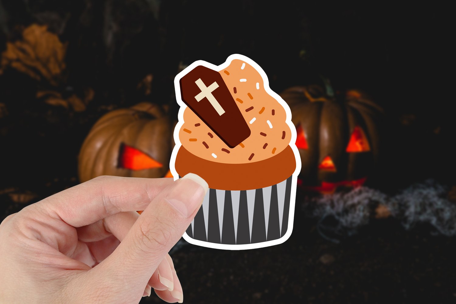 Halloween Cupcakes Stickers Bundle | 12 Designs 2