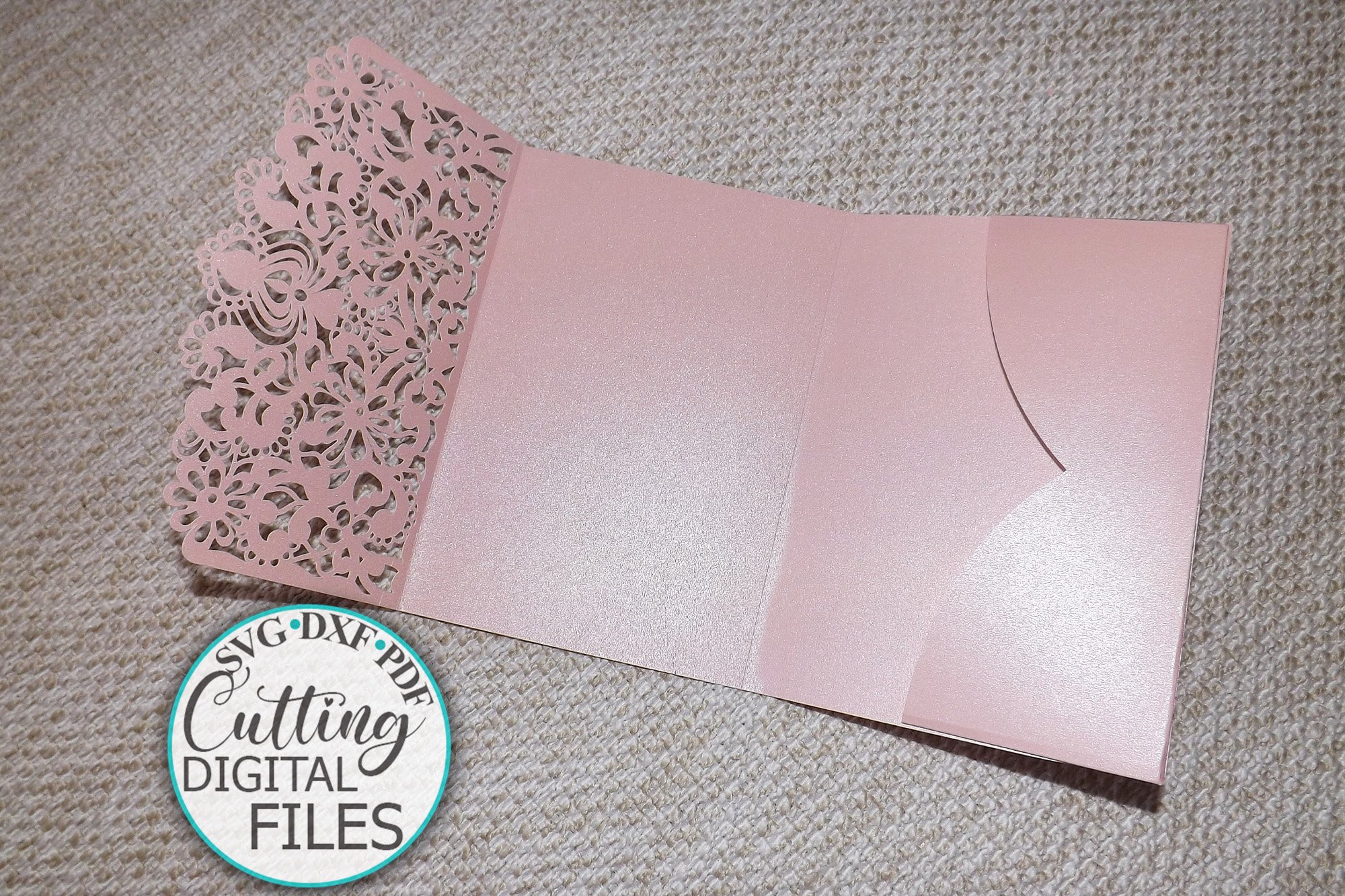 Trifold Favor Box Place Card Table Number svg Cricut Laser 3