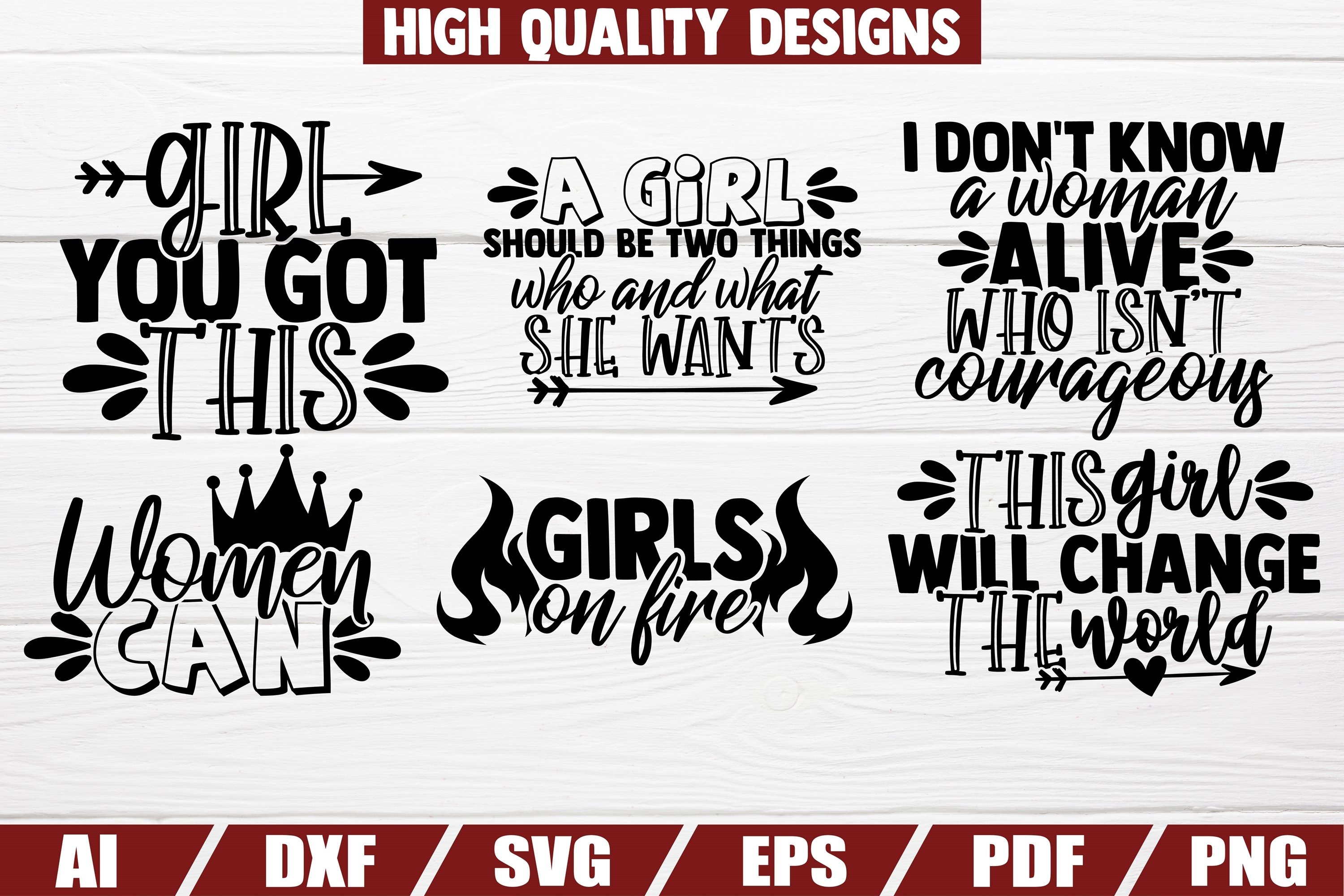 Girl Power SVG Bundle | Woman Sayings | Shirt |Funny Quotes 3
