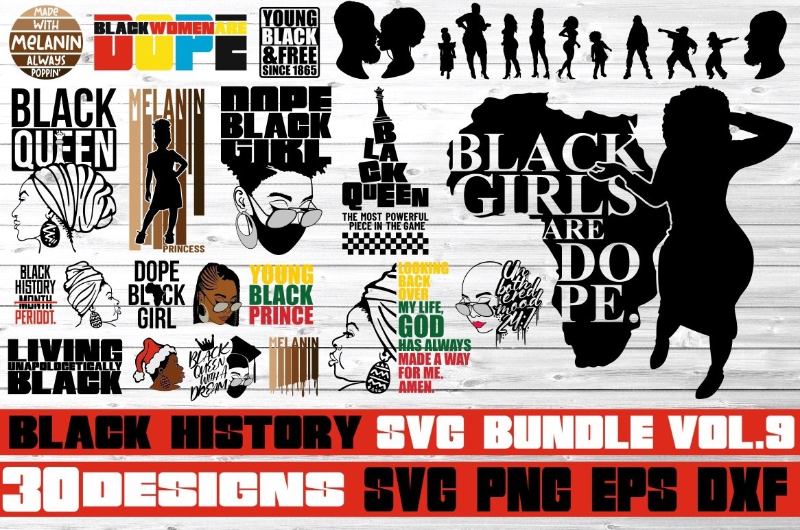 30x Black History Svg Bundle, Black Queen svg, Melanin, Afro