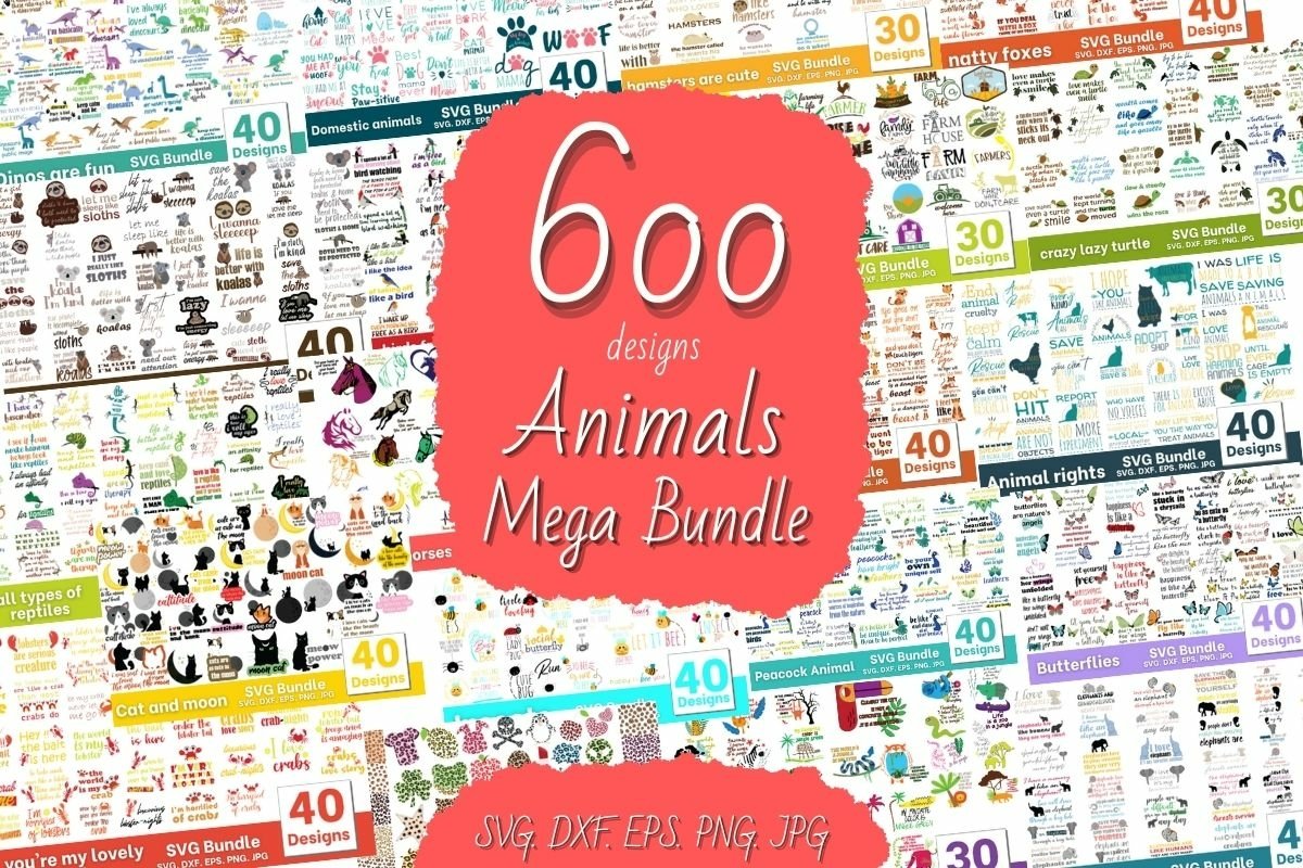 600 Animal Designs Mega Bundle