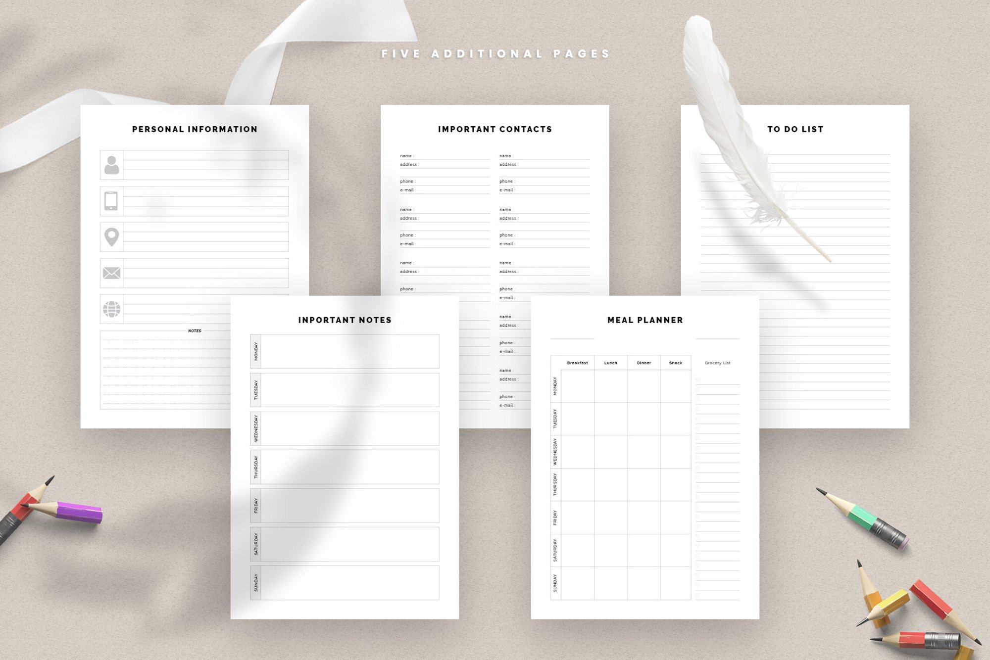 2021 Weekly Planner Bundle Pack 3