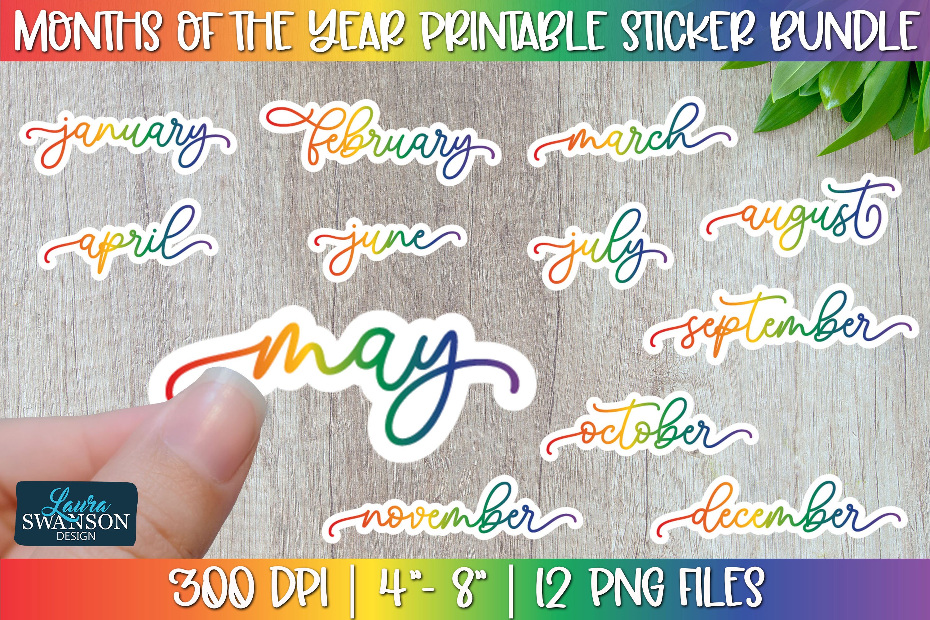 Months of the Year Sticker Bundle Volume 3 | Sticker Set