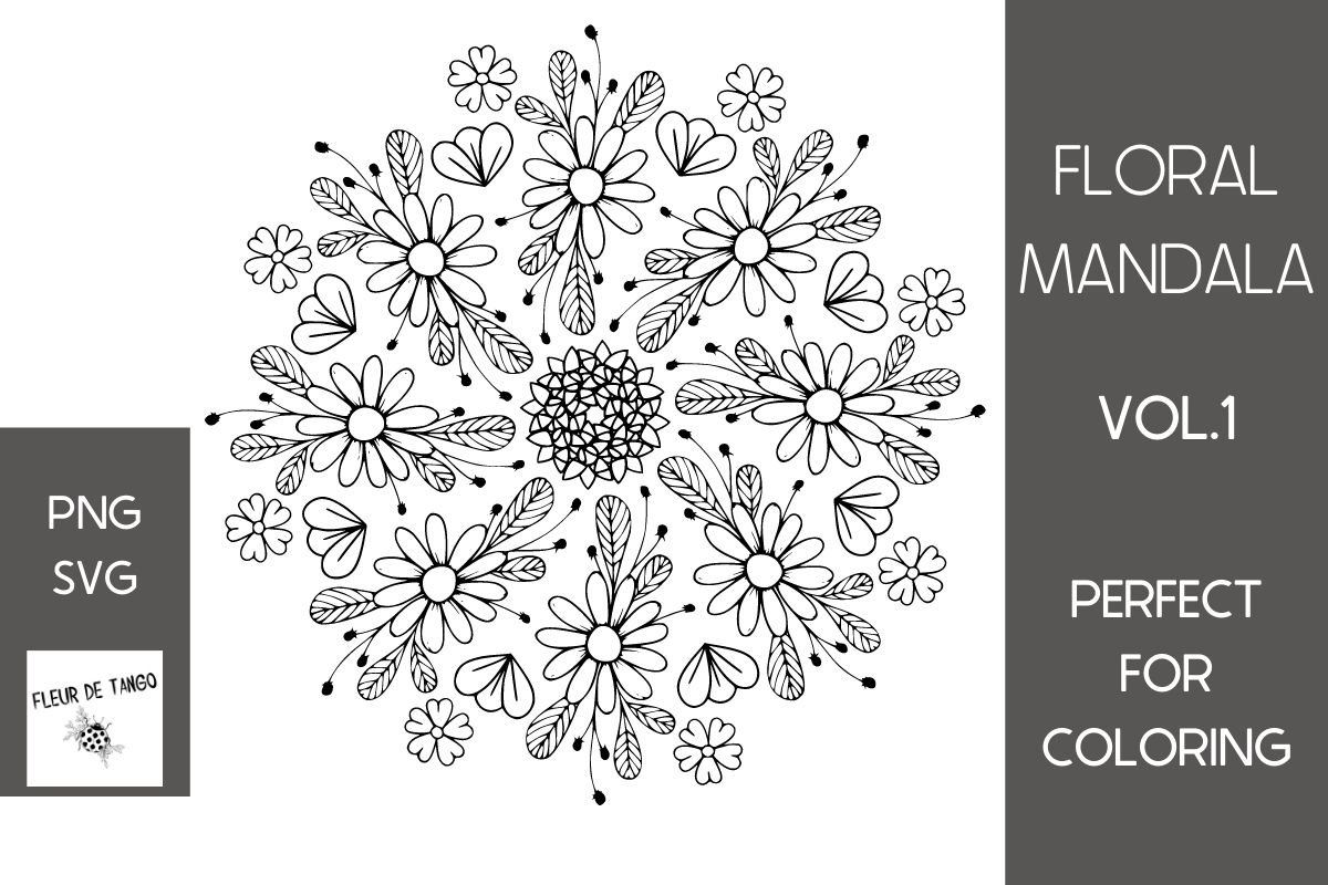 30 Beautiful Floral mandalas bundle