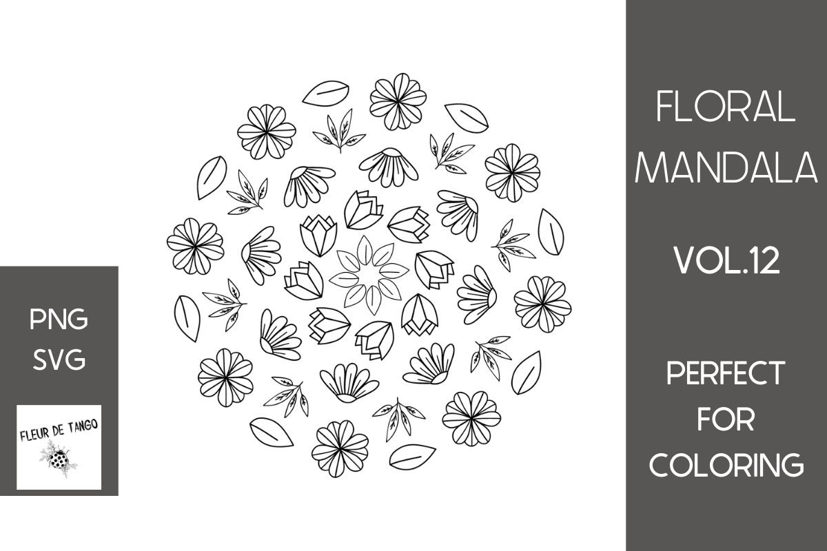 30 Beautiful Floral mandalas bundle 2