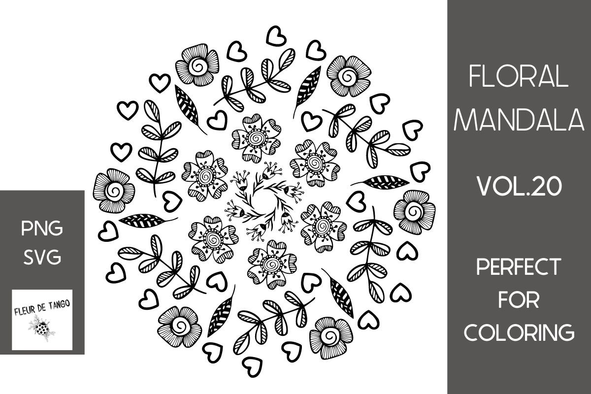 30 Beautiful Floral mandalas bundle 3