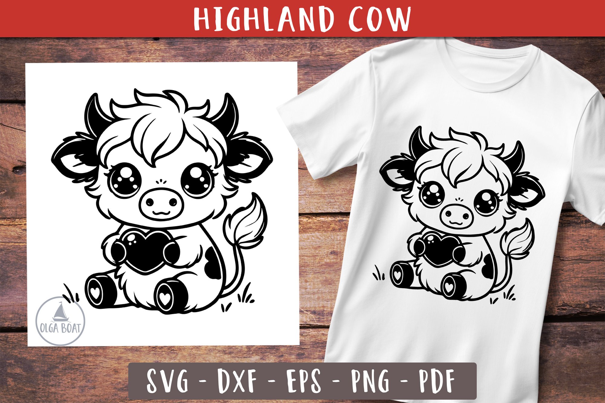 Baby highland cow svg | Cute Highland cow bundle 3