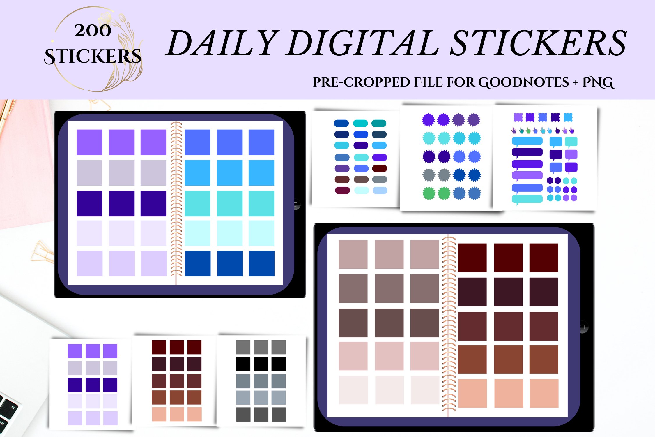 Daily Cute Digital Stickers for Fun Goodnotes