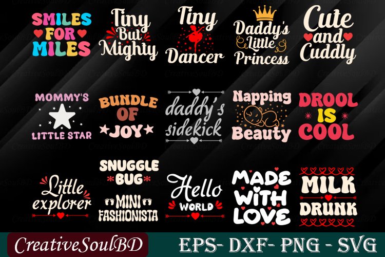 Baby SVG Bundle Cut File, Baby Shower Svg, Newborn Svg,