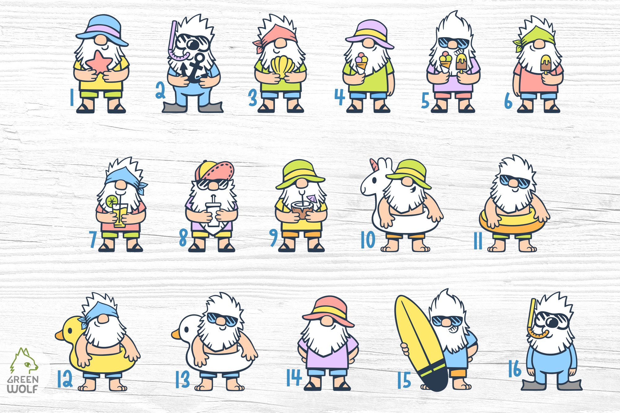 Summer gnomes bundle Beach gnomes Summer bundle Layered svg 2