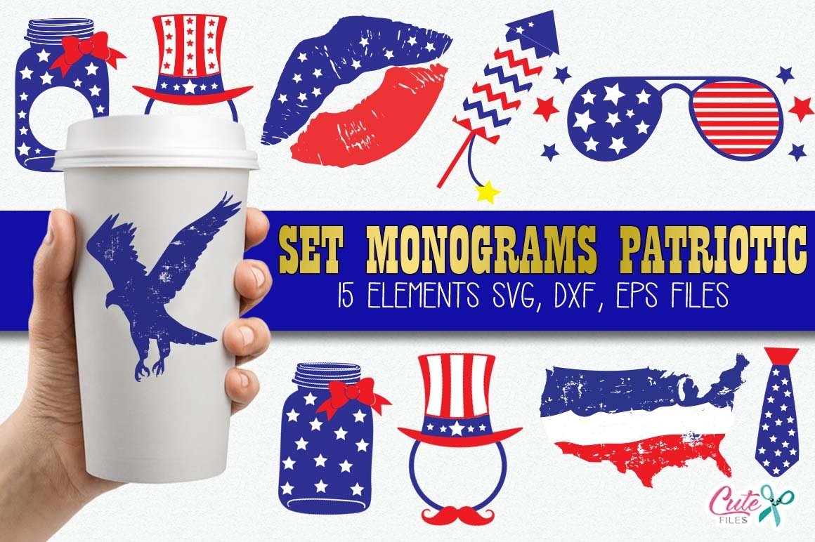 MONOGRAMS FRAMES patriotic , 4th of July SVG, patriotic cut file, freedom svg, USA svg