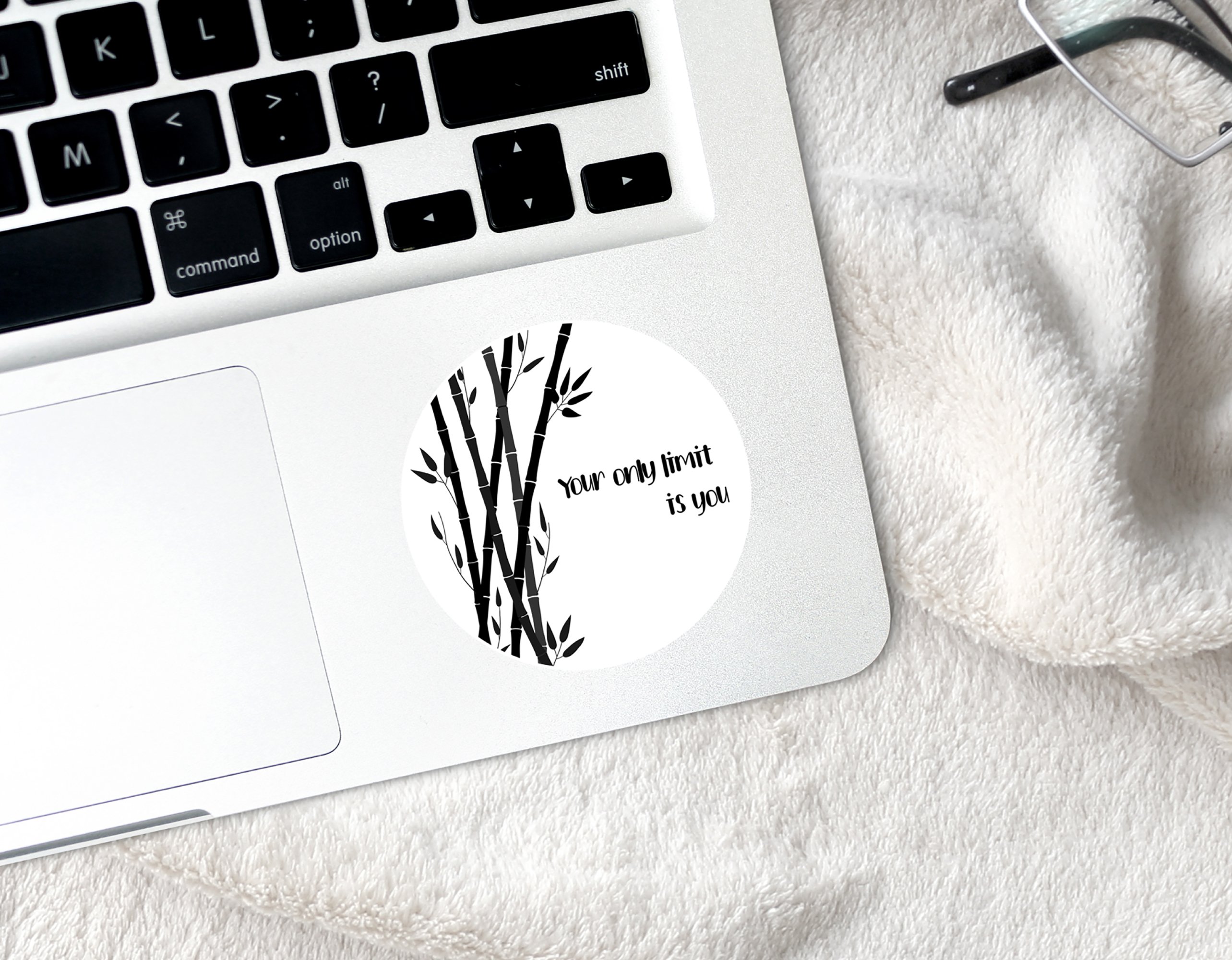 Motivational bamboo stickers. Inspirational quotes bundle 3