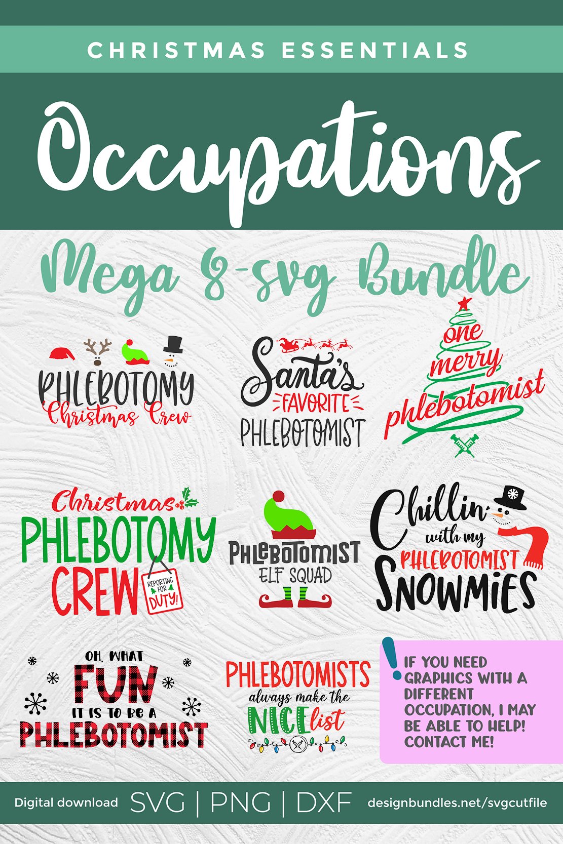 Christmas Phlebotomist svg bundle - a phlebotomy bundle 3