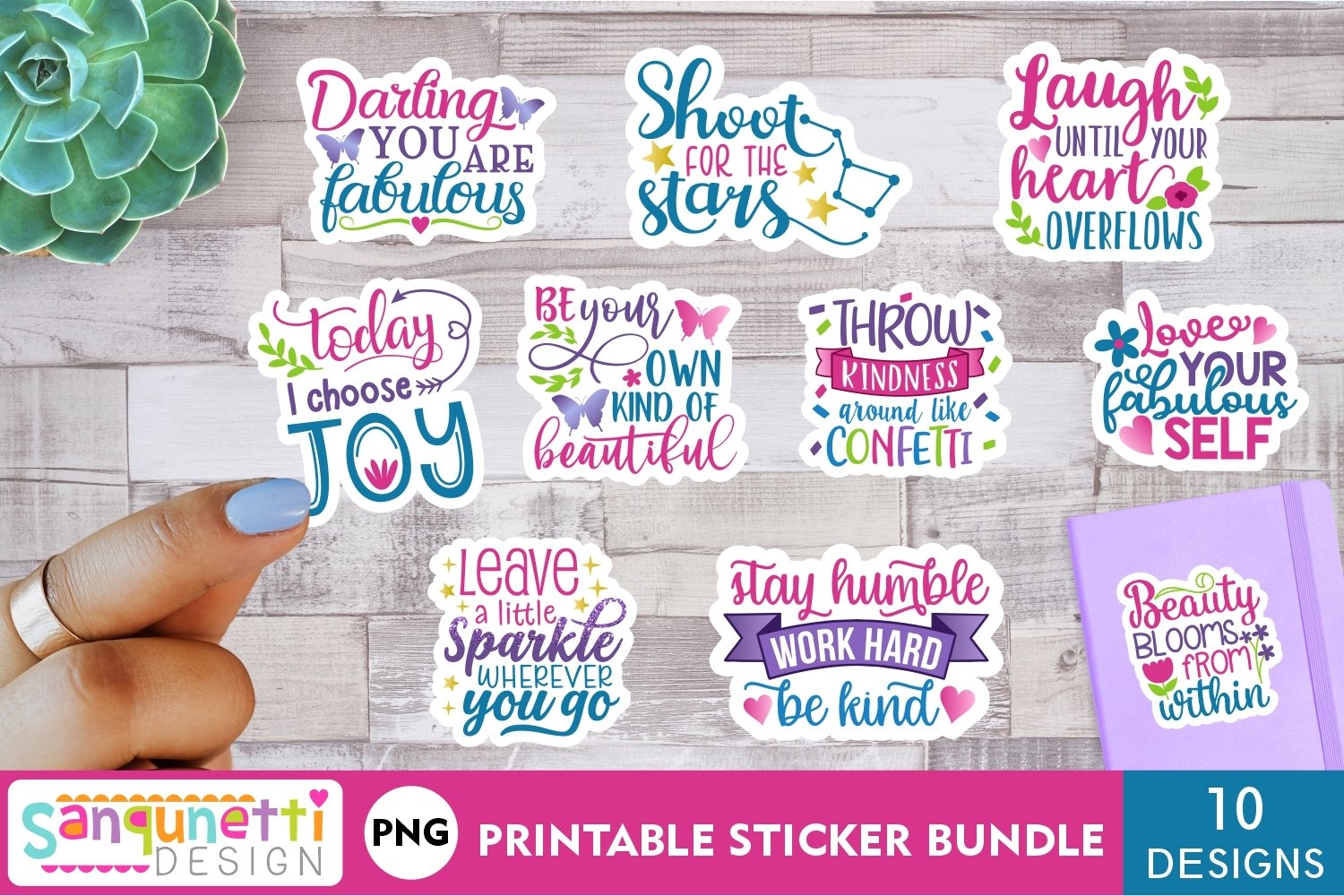 Inspirational and Motivational sticker bundle