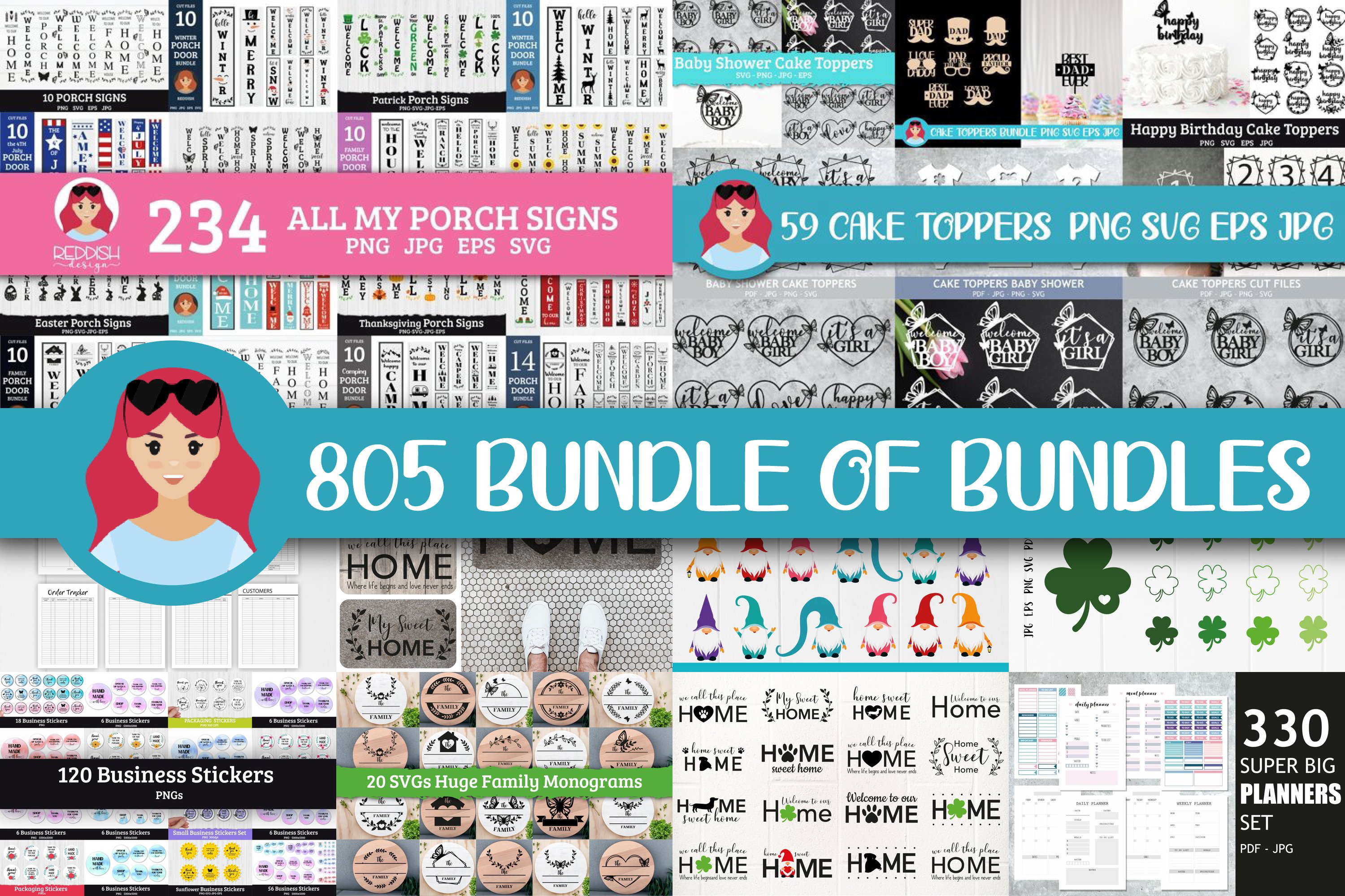 805 BESTSELLERS planners pages,business stickers,porch signs