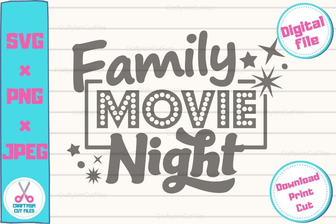 A Year of Themed Movie Nights SVG Cut File Bundle 3