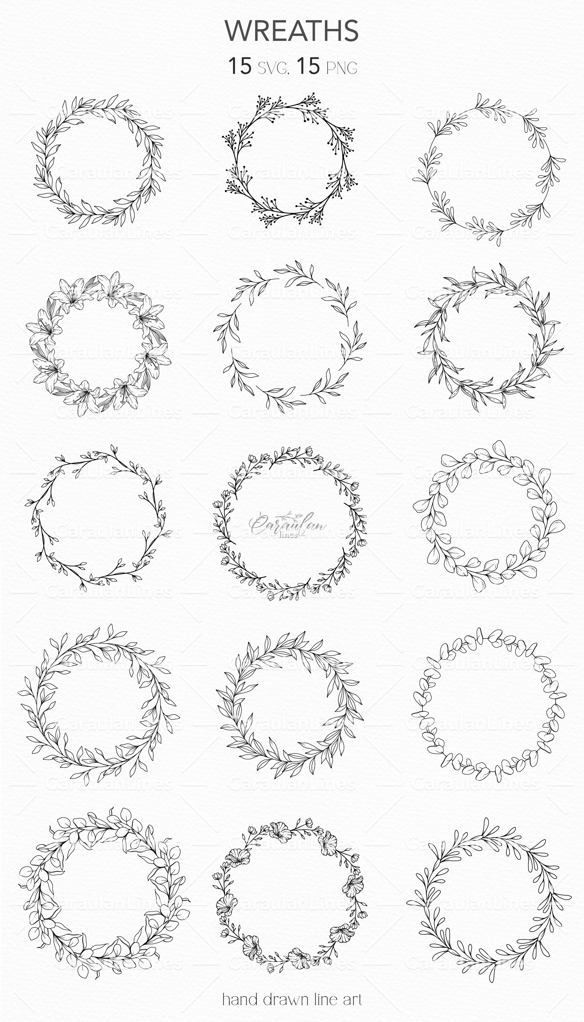 Floral monogram SVG Bundle, Floral Wreath SVG 2