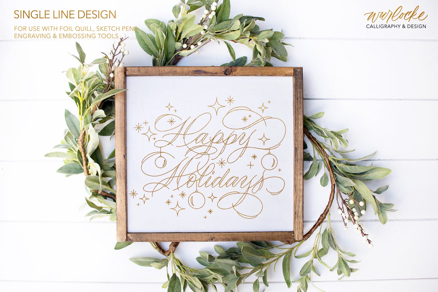 SVG Foil Christmas Single Line Design Bundle 3