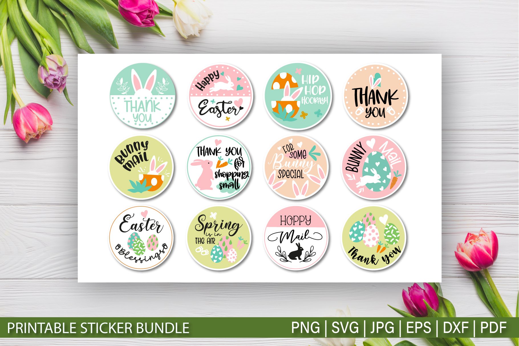 Easter Small Business Sticker Bundle | Thank You Stickers 2