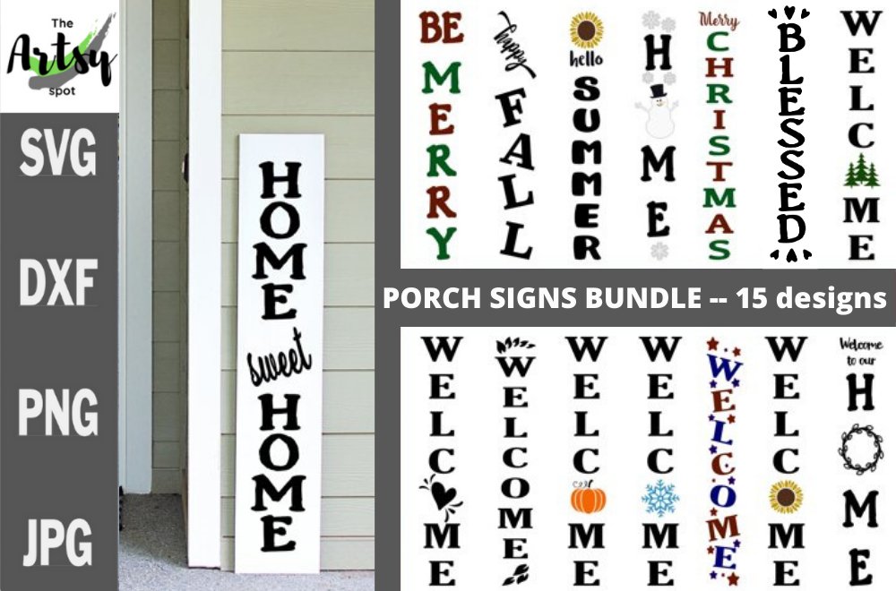 Front Porch Wood Sign Bundle svg porch signs bundle svg dxf