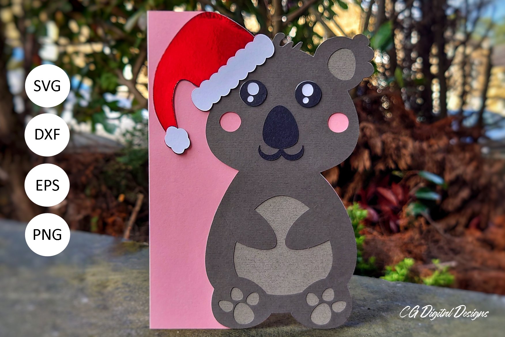 Santa Animal Christmas Card Bundle - SVG 2