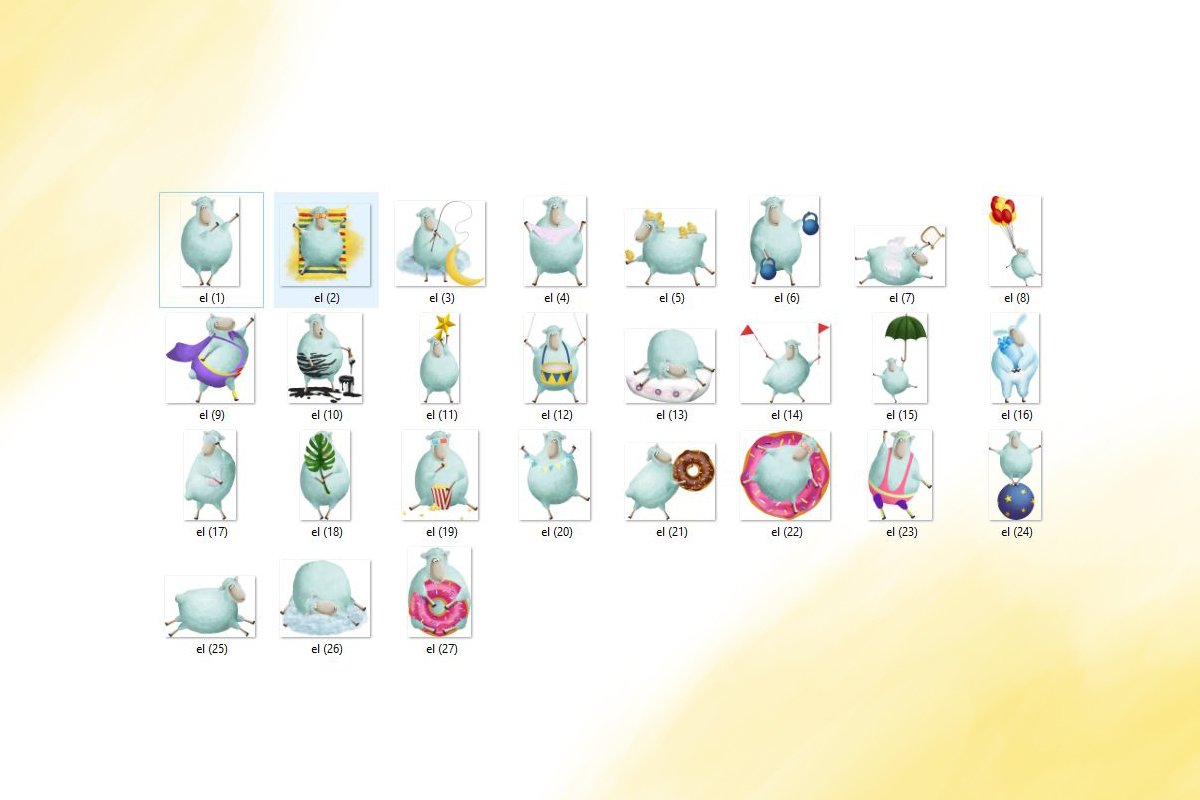 Cute and funny sheep sticker bundle 3