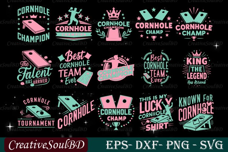 Cornhole Champion SVG Cut File, Best Cornhole Team Ever Svg