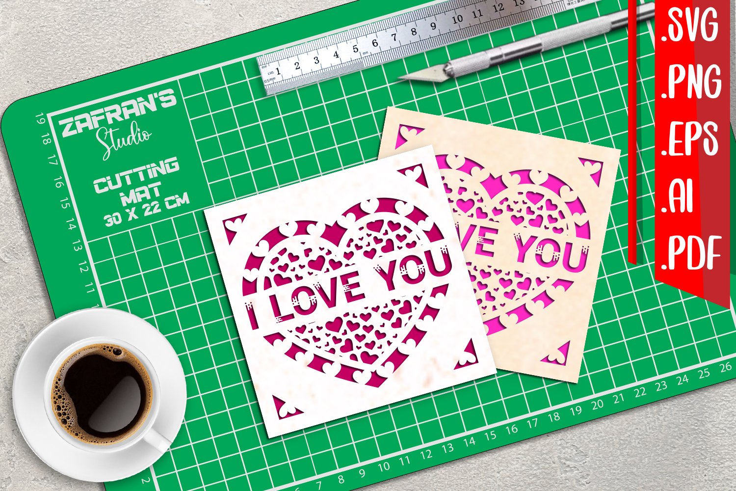 I Love You Cards Bundle svg eps png ai pdf 3