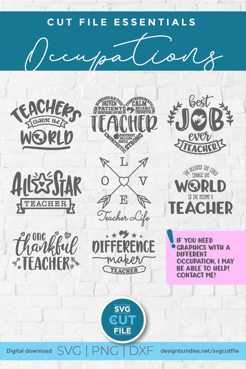 Teacher svg bundle - teacher appreciation bundle for Cricut 2