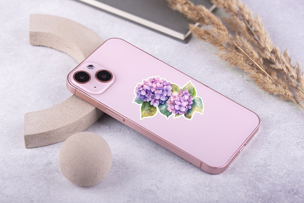 Hydrangea Watercolor Stickers 2