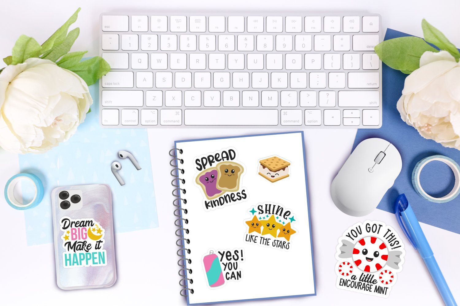 Cute Positivity Sticker Bundle | Inspirational PNG stickers 2