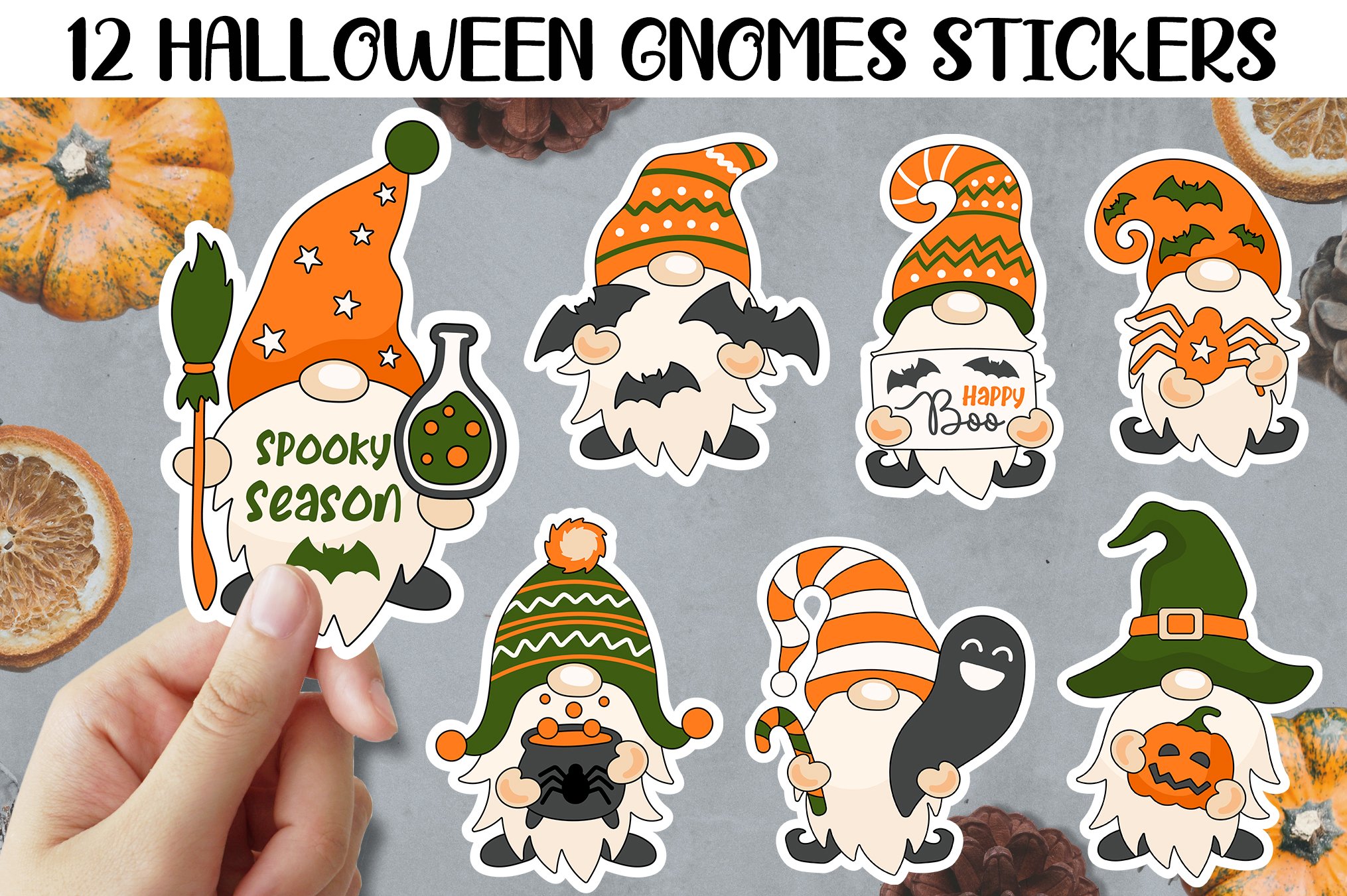 Halloween sticker bundle / Halloween stickers in PNG 2