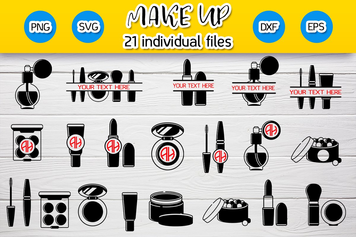 Monograms and frames for makeup artist bundle