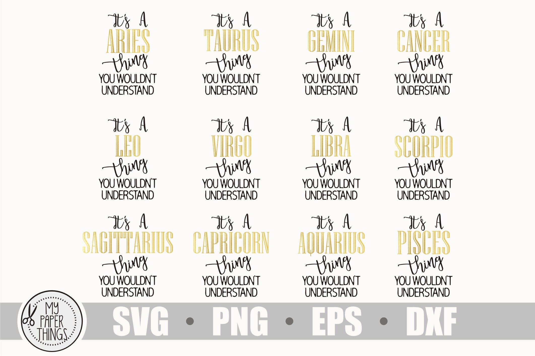 Mega zodiac sign svg bundle 3