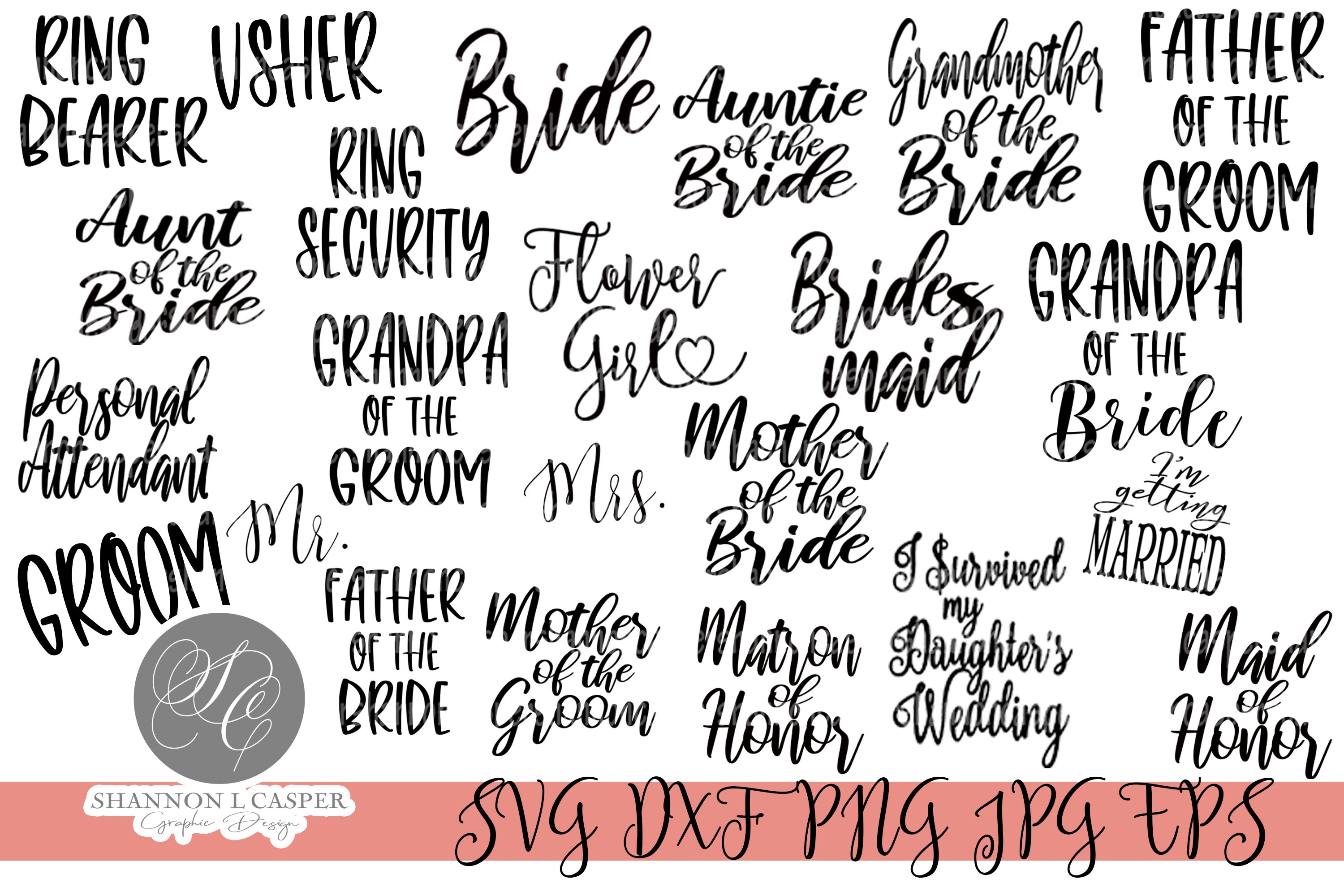 Wedding Party SVG Bundle