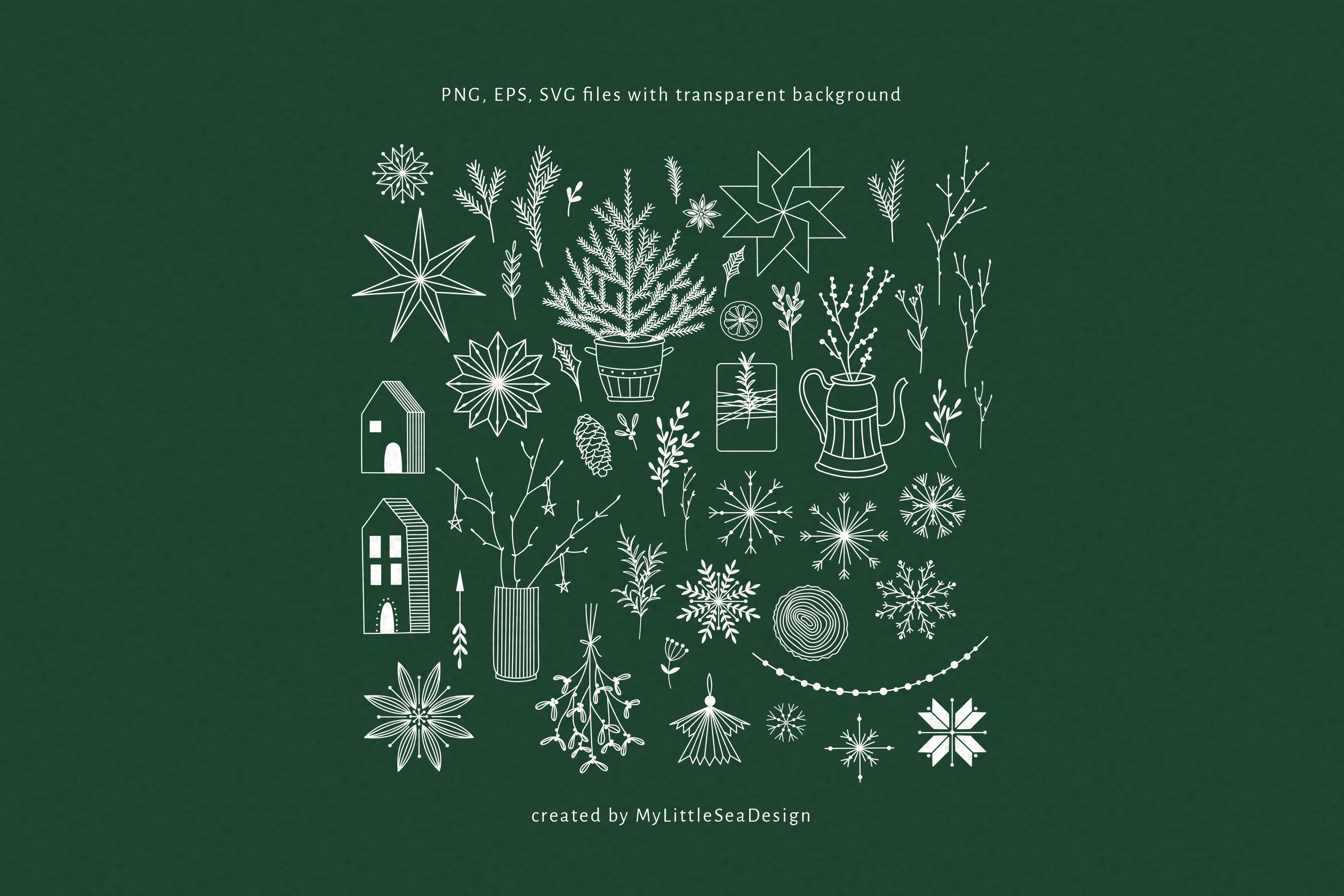 Scandinavian Christmas Svg Bundle, Christmas Svg Clipart 2