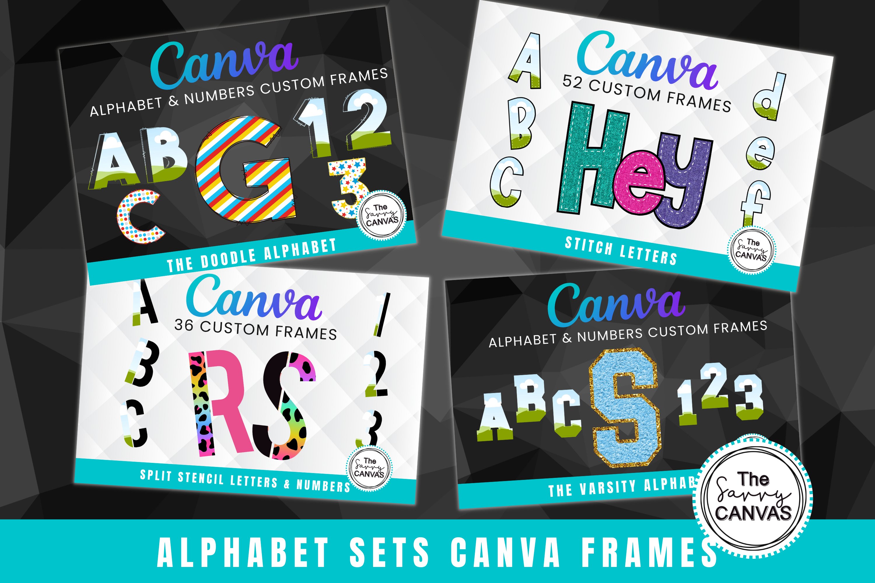 Alphabet Sets Fill your own Canva Frames
