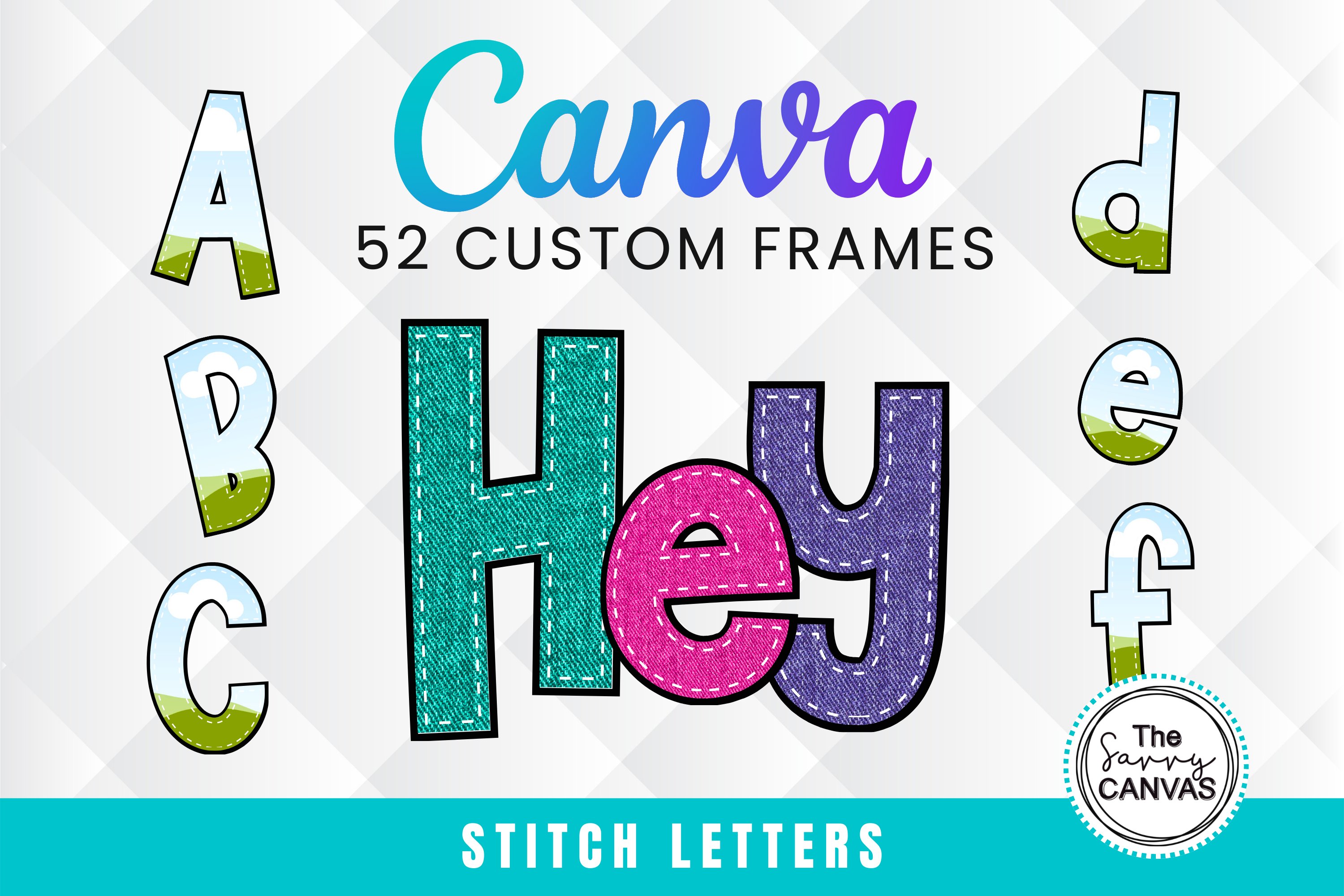 Alphabet Sets Fill your own Canva Frames 3