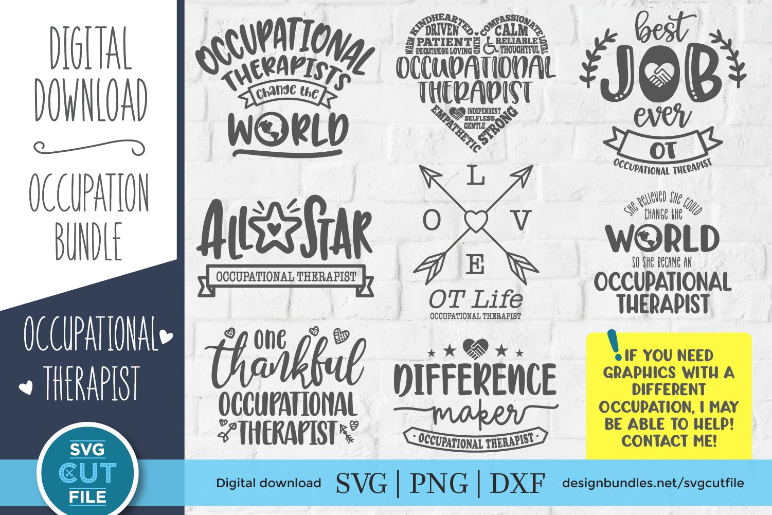 Occupational therapist svg bundle, occupational therapy svg