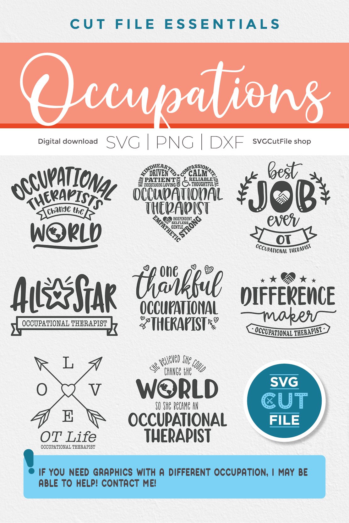 Occupational therapist svg bundle, occupational therapy svg 3