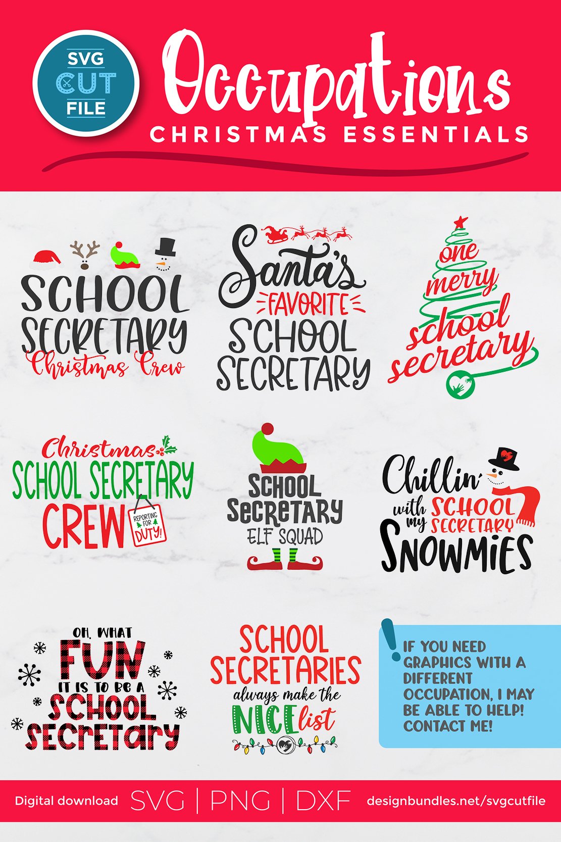 Christmas School Secretary svg bundle - Santas Favorite svg 2