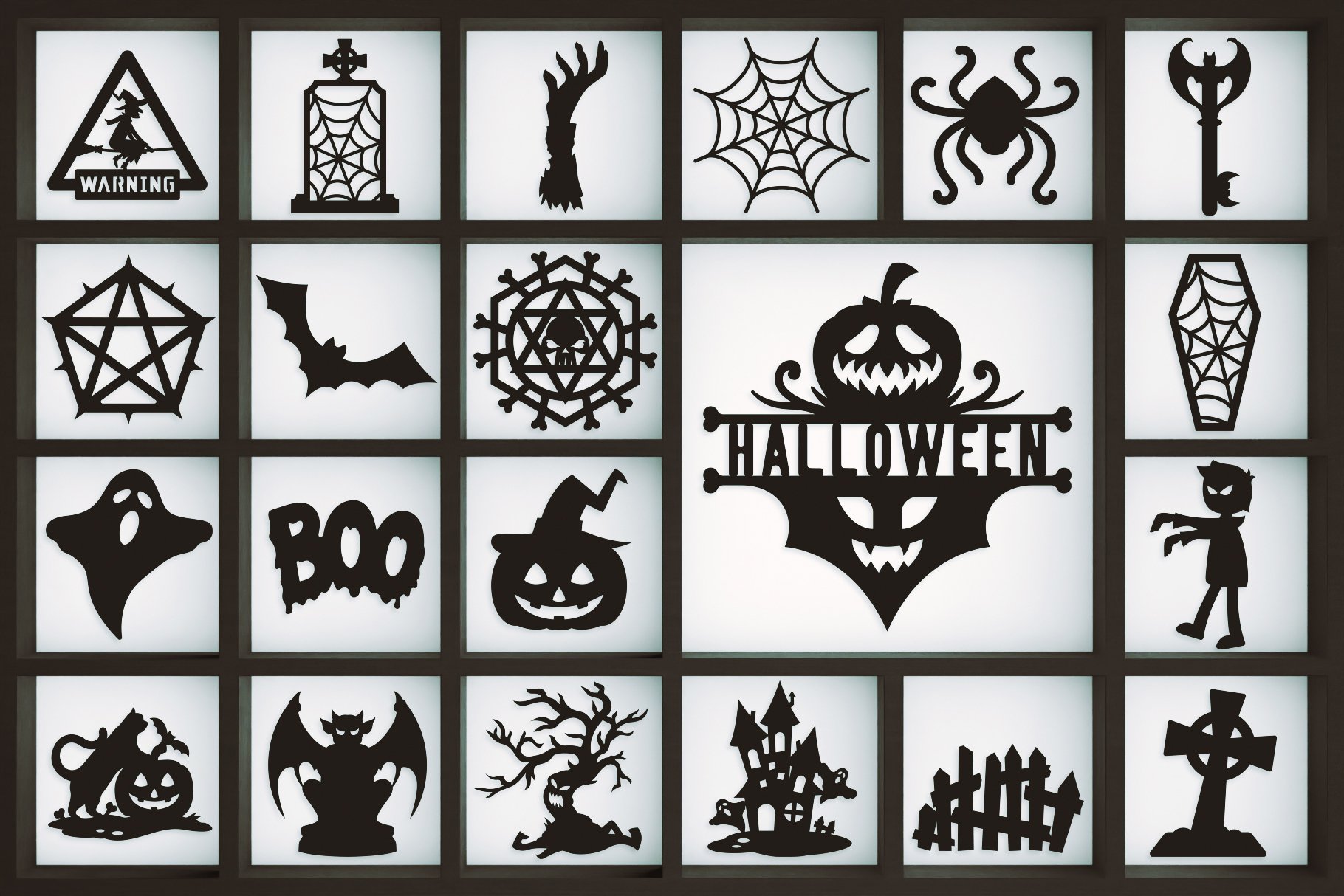 300 Halloween SVG Cut Files Bundle | Halloween Ornaments 3