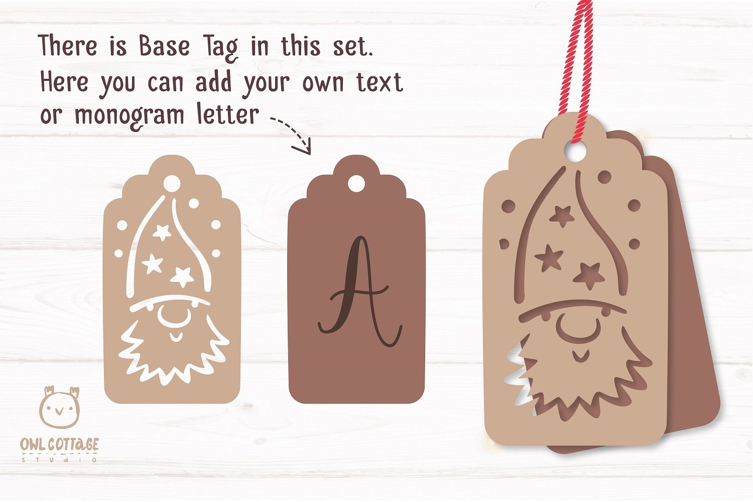 Christmas Gift Tags SVG Bundle, Gift Tags Labels Cut Files 2