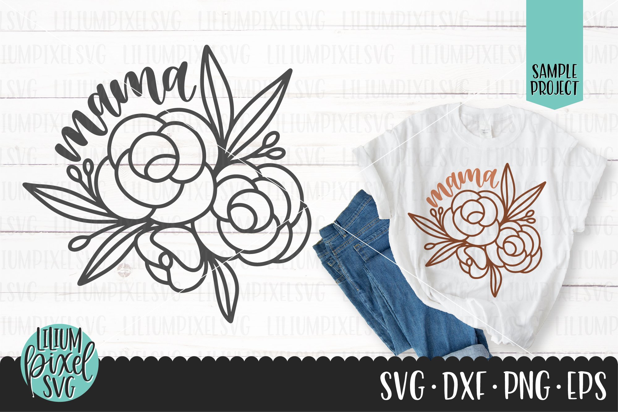 Mothers Day SVG, Mom Flower Bouquet Mini Bundle 2