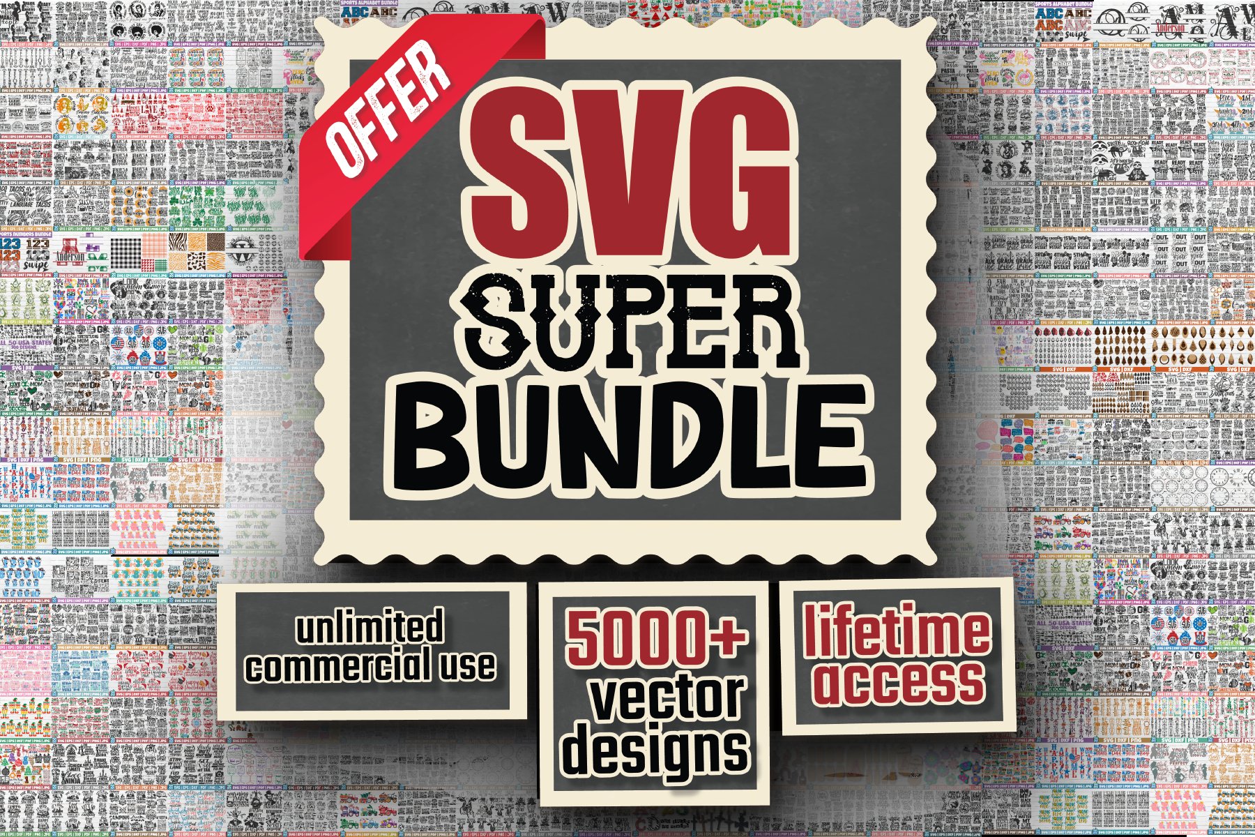 SVG SUPER Bundle - More than 5000 vector designs