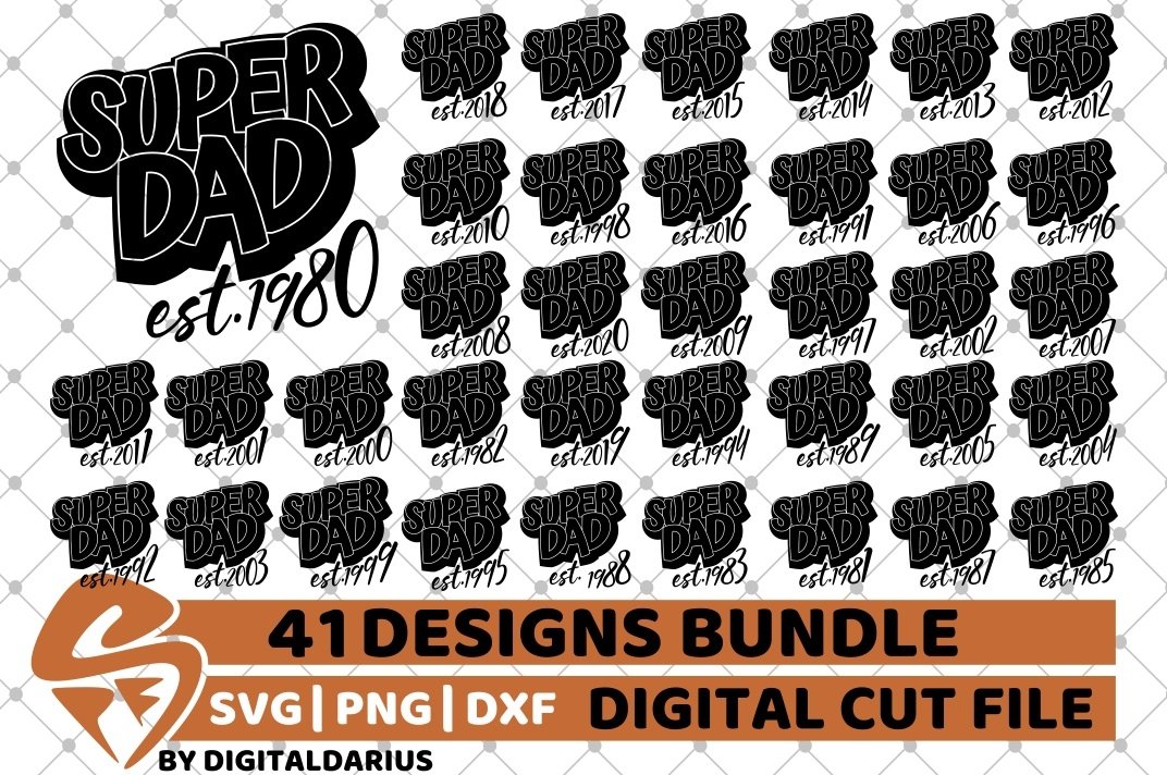 41x Super Dad Designs Bundle svg, Dad svg, Fathers Dad svg