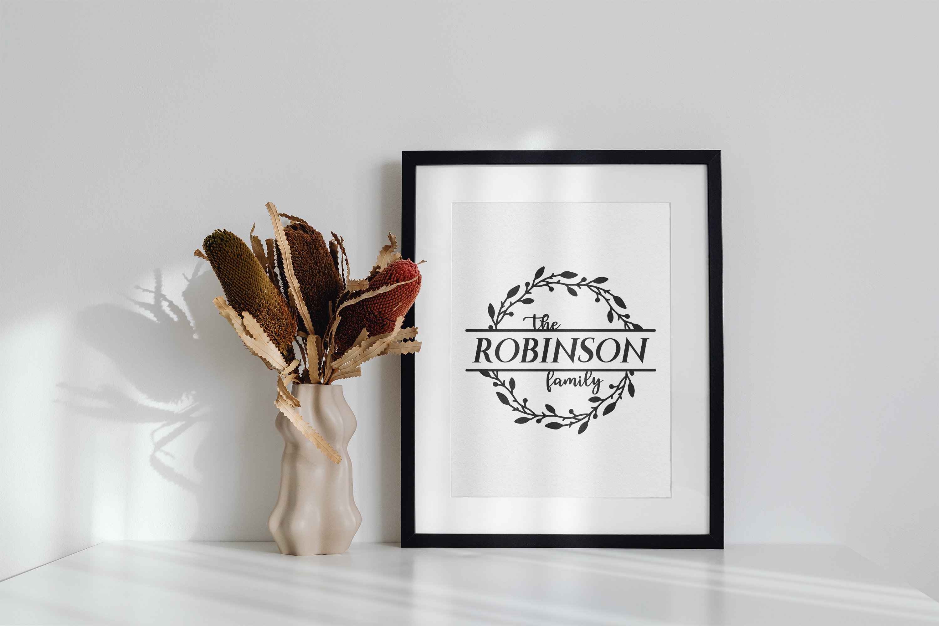 Family monogram bundle. Round signs collection 3